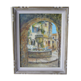 Oil painting on canvas "Fountain of St. Paul "