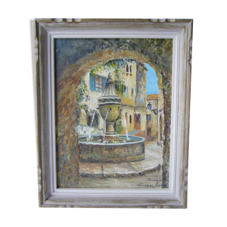 Oil painting on canvas "Fountain of St. Paul "