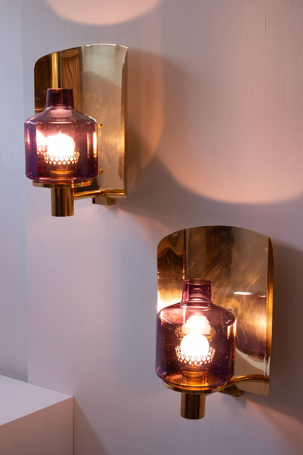 Pair of sconces wall lamp by Hans-Agne Jakobsson model V-222, Sweden