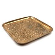 Modern solid brass tray / vide poche, Atelier Ventrella Italy 1980s