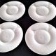 4 artichoke plates in white porcelain by Pillivuyt