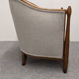 Pair of Art Deco gondola armchairs, France circa 1920