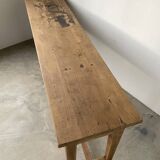 Solid oak work table console 220cm