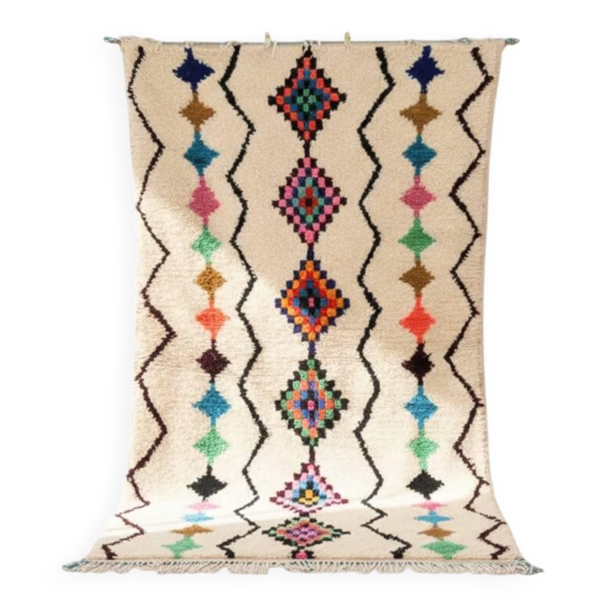 Handmade Moroccan rug in wool 2.5 x 1.5 m
