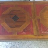 Coffee table with oak bottle and glass storage