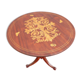 Pedestal table marquetry Charles X