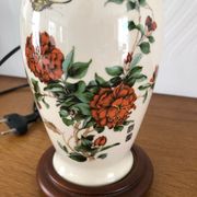 Bedside lamp vintage ceramic foot floral decoration