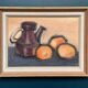 Original Swedish Oil on Panel – "Kattle and Oranges" by Herald – Signed – Dated 1966 – Framed Vintage Piece