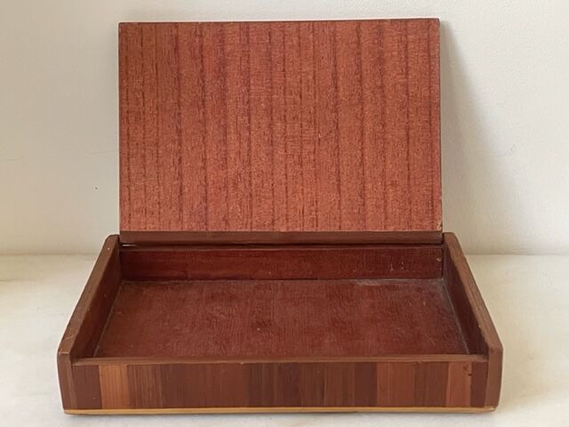 Art Deco straw marquetry box