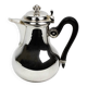 Christofle Gallia selfish coffee pot in silver-plated metal with a wooden handle