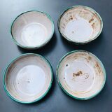 Set of 4 enamelled earth cups