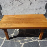 Massive elm coffee table of brutalist spirit