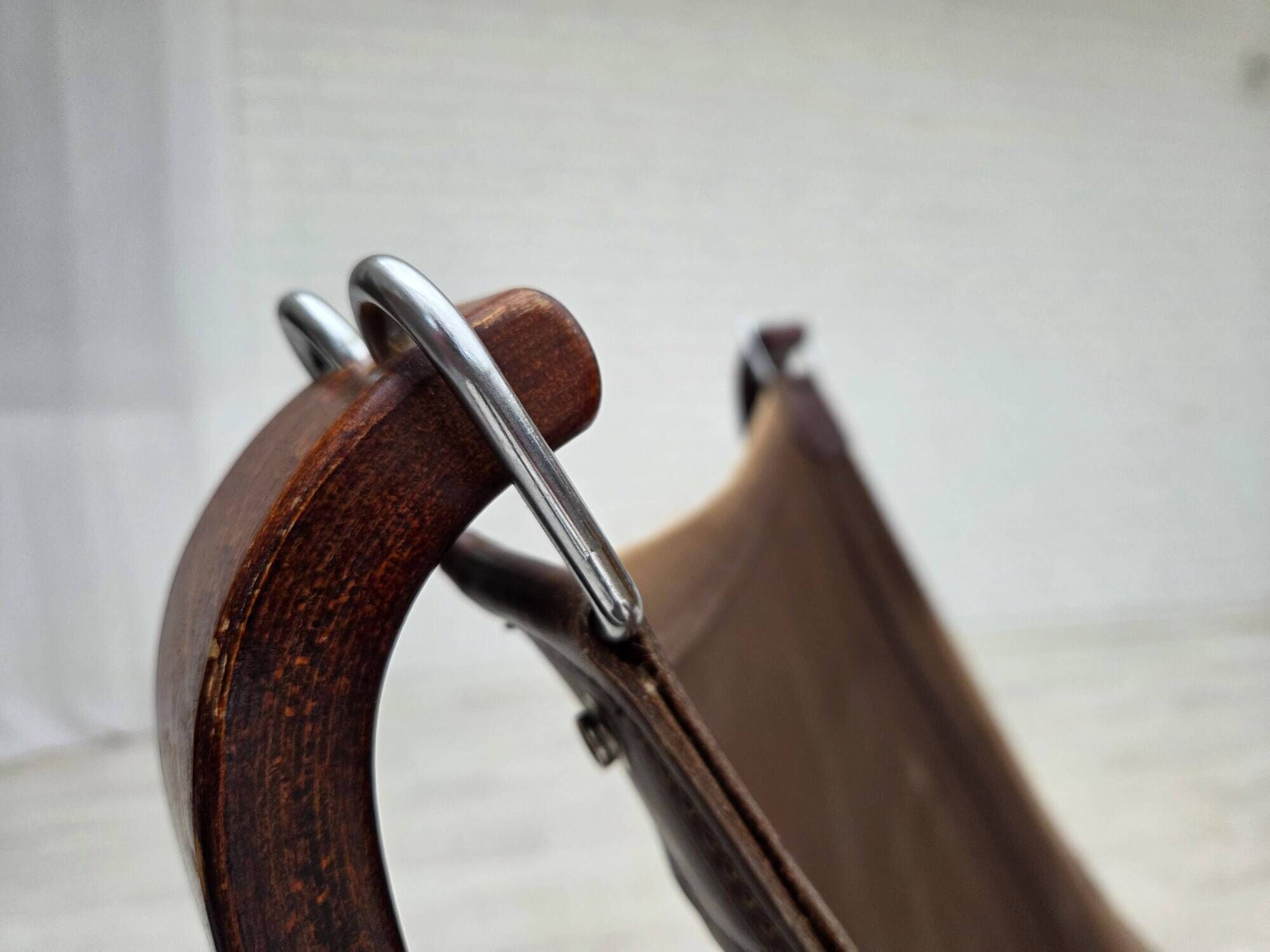 1970s, Norwegian design by Sigurd Ressel, chair "Falcon" with footstool.