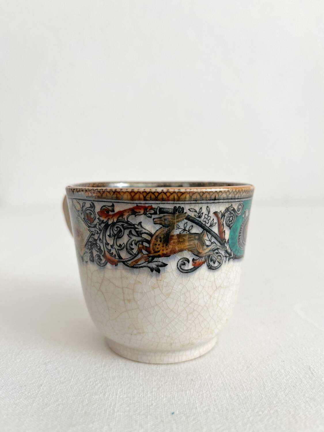 Antique English ironstone coffee cup