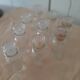 9 vintage thick glass spice bottles