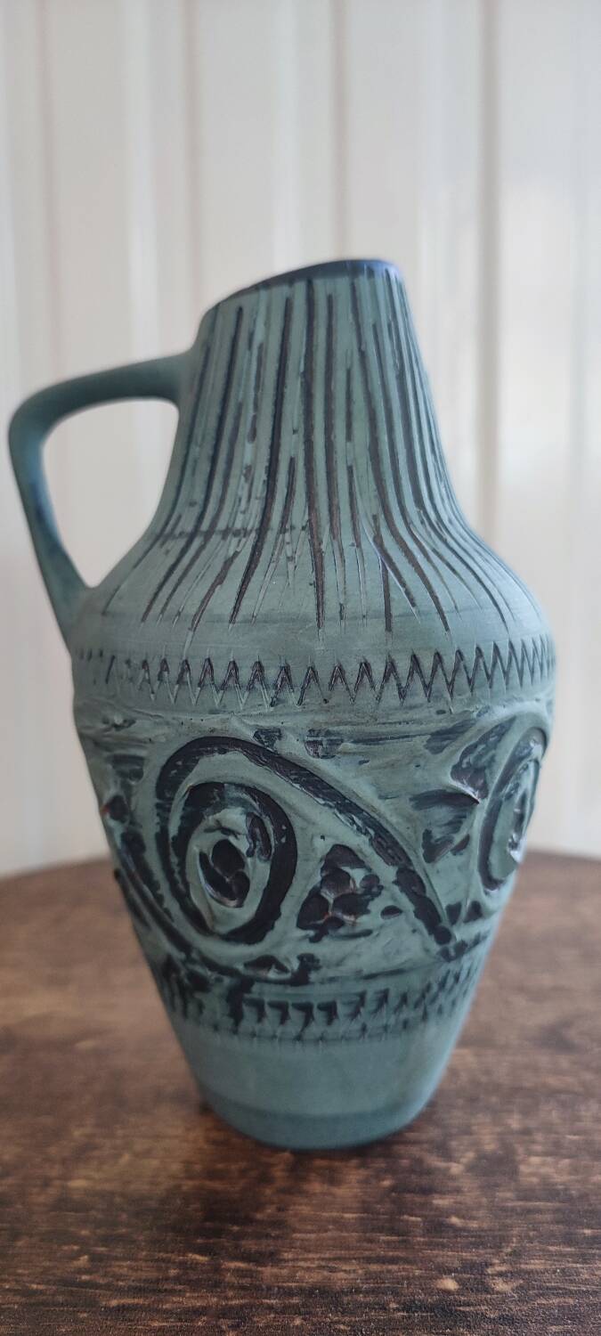 Vintage terracotta pitcher vase