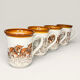 4 Mugs Staffordshire Tableware scènes Rurales Anglaises