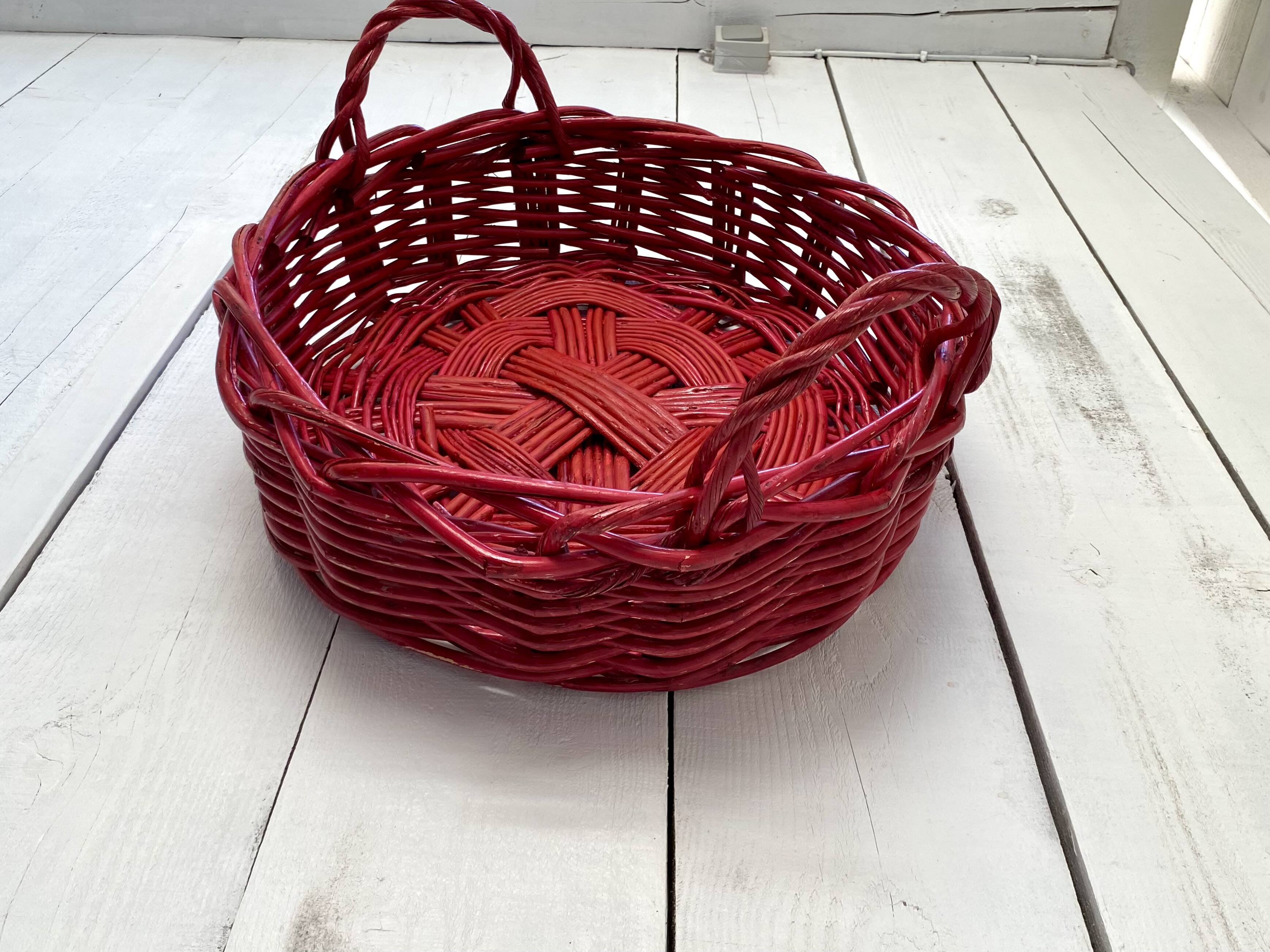 Panier XXL rotin peint