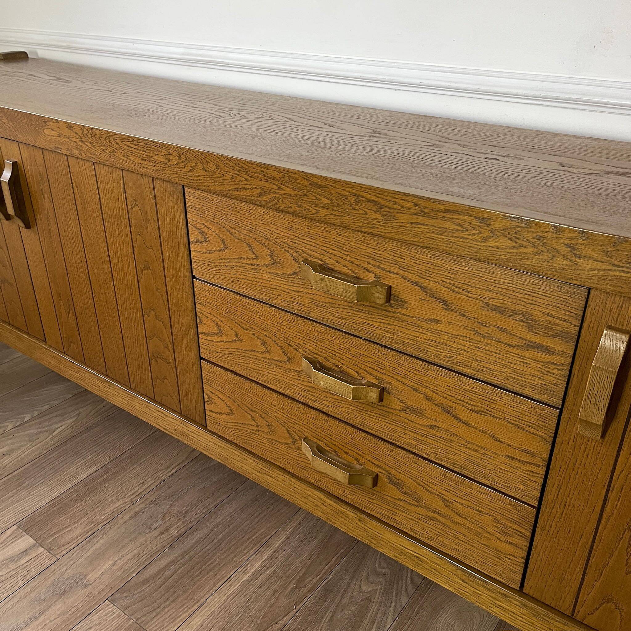 Large vintage brutalist sideboard