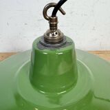Industrial Green Enamel Factory Pendant Lamp, 1960s