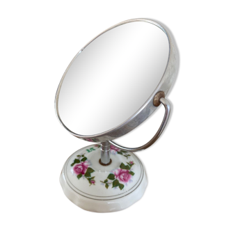 Miroir porcelaine sur pied