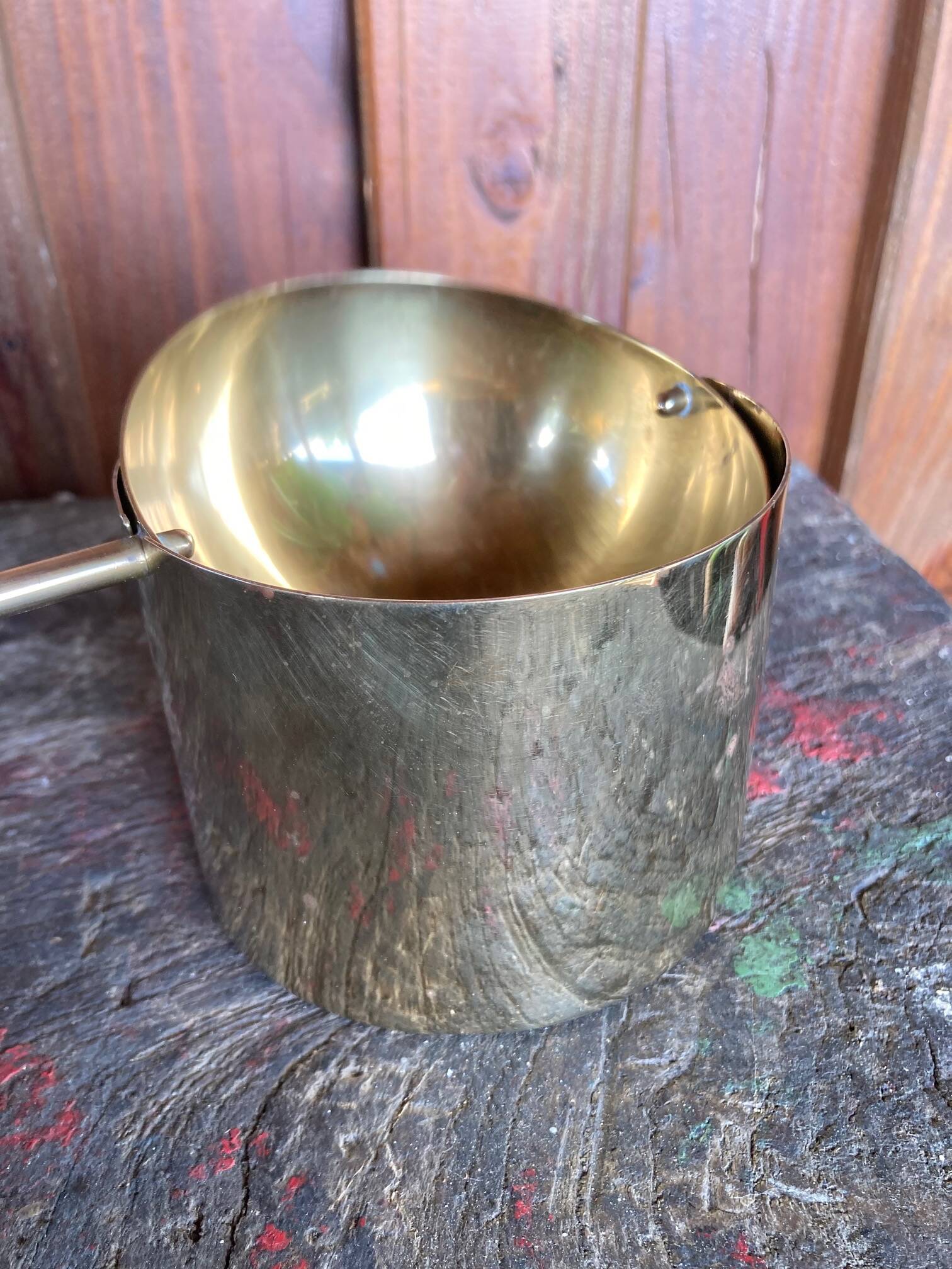 Vintage brass ashtray "Arne Jacobsen", Cylinda-Line 1980/1982