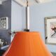Vintage orange plastic suspension 1980 Lakro