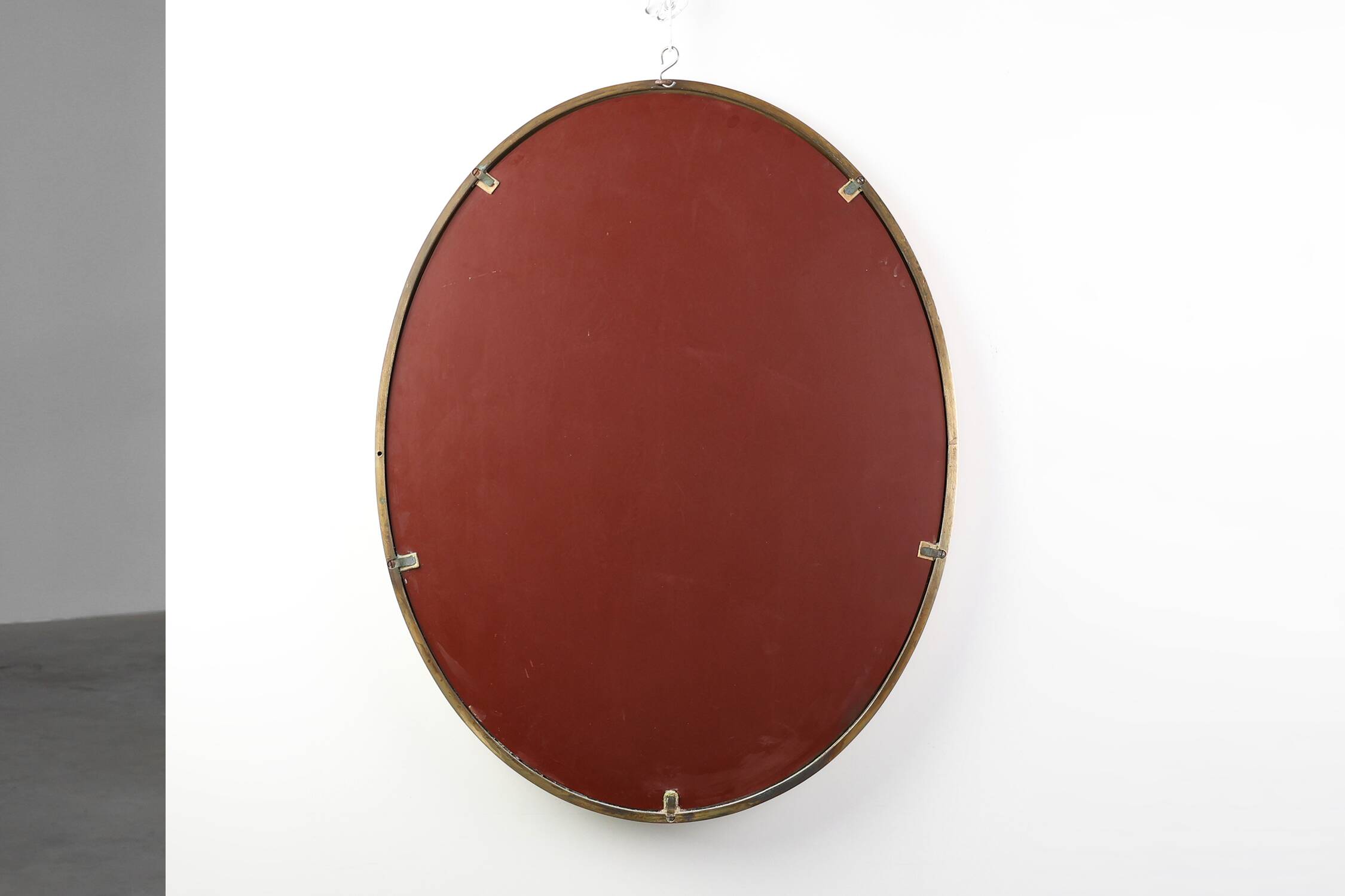 Art Deco Copper‑Plated Metal Mirror, Belgium ca. 1925