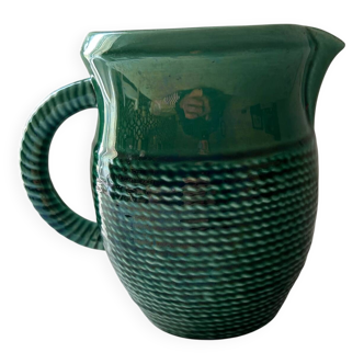 Emerald green pitcher Sarreguemines