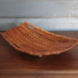 Vintage tray, bamboo, rectangular tray, fruit bowl, basket