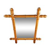 Wooden mirror imitation bamboo