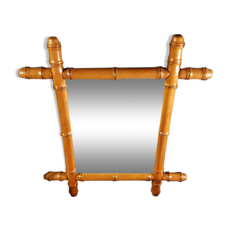 Wooden mirror imitation bamboo