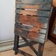 Antique wooden folding stools for painter