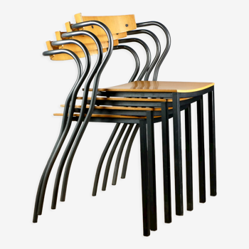 Série de 4 chaises modèle Rio de Pascal Mourgue pour Artelano