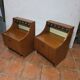 Pair of Scandinavian teak bedside tables from the 1960s.