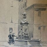 Paintings Lot 22 studies Edouard Pannetier (1884-1965) Architecture sculpture etc