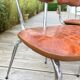 Brown skai chairs and stool