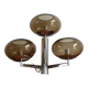Wall lamp from Sciolari triple chrome and smoked glass