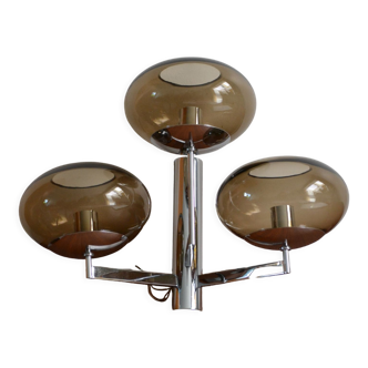 Wall lamp from Sciolari triple chrome and smoked glass