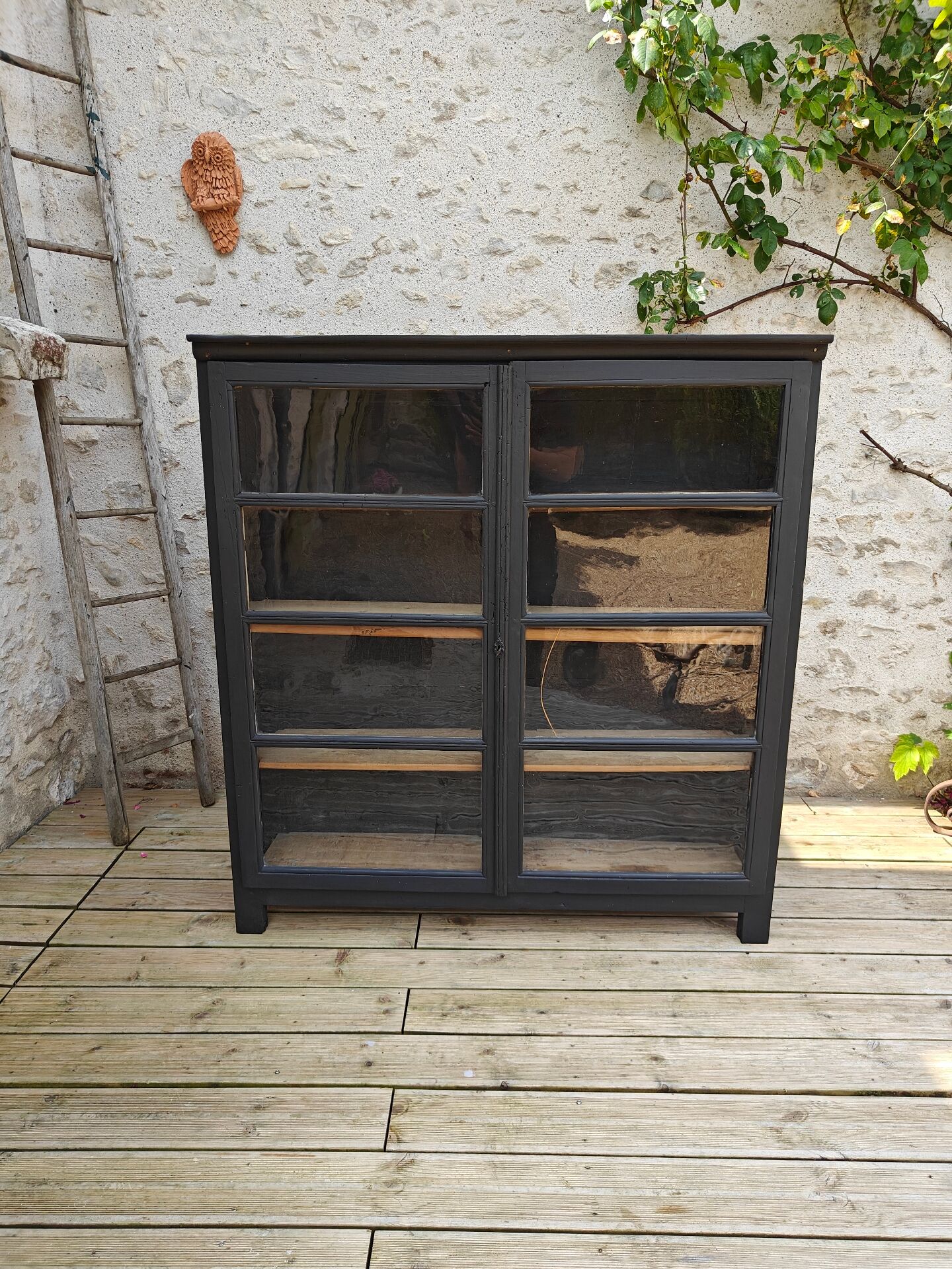 Restored antique display cabinet