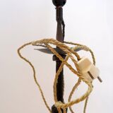 Lampadaire tripode en fer forgé brutaliste - 20e siècle
