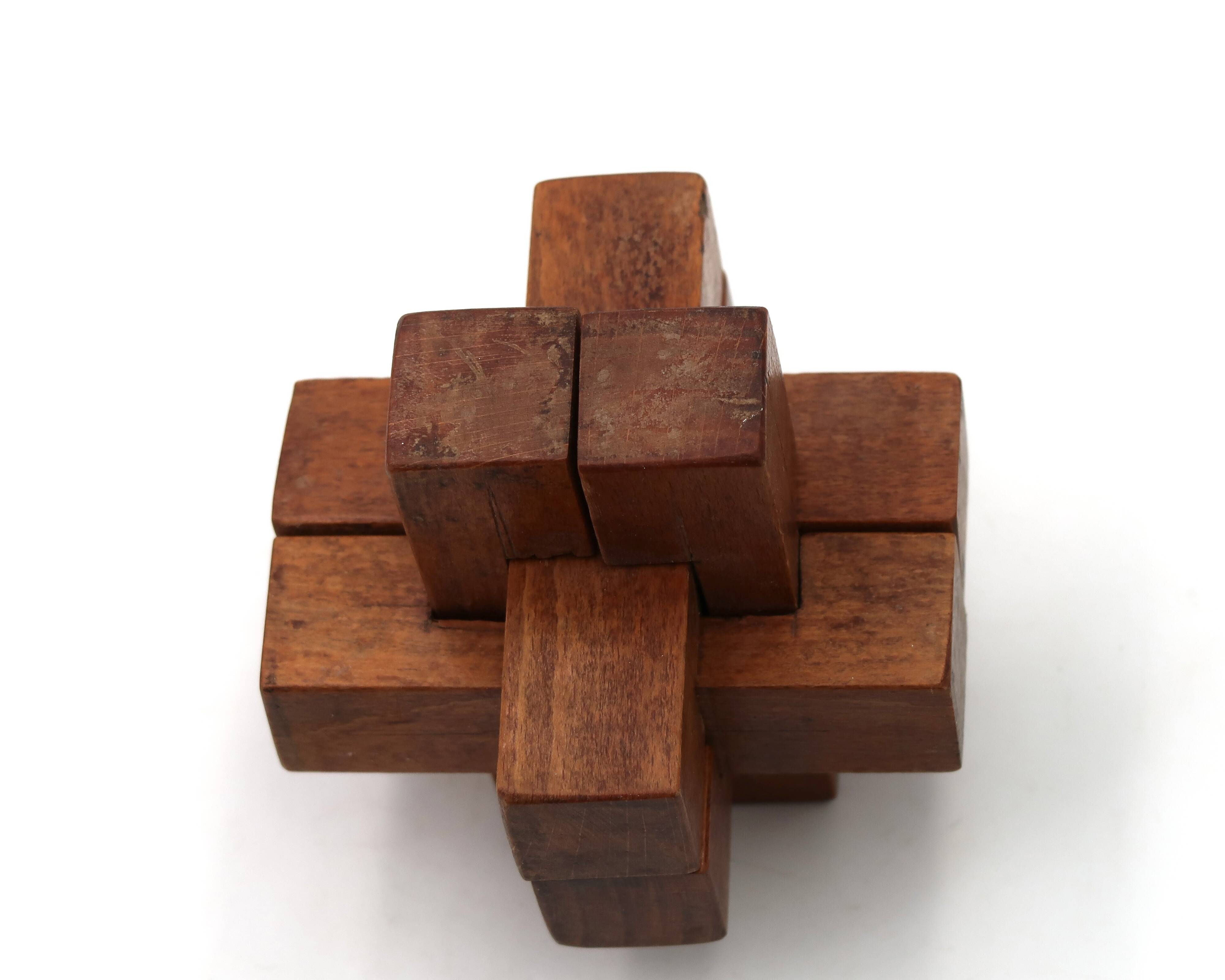 Handcrafted wooden puzzle, 1970s