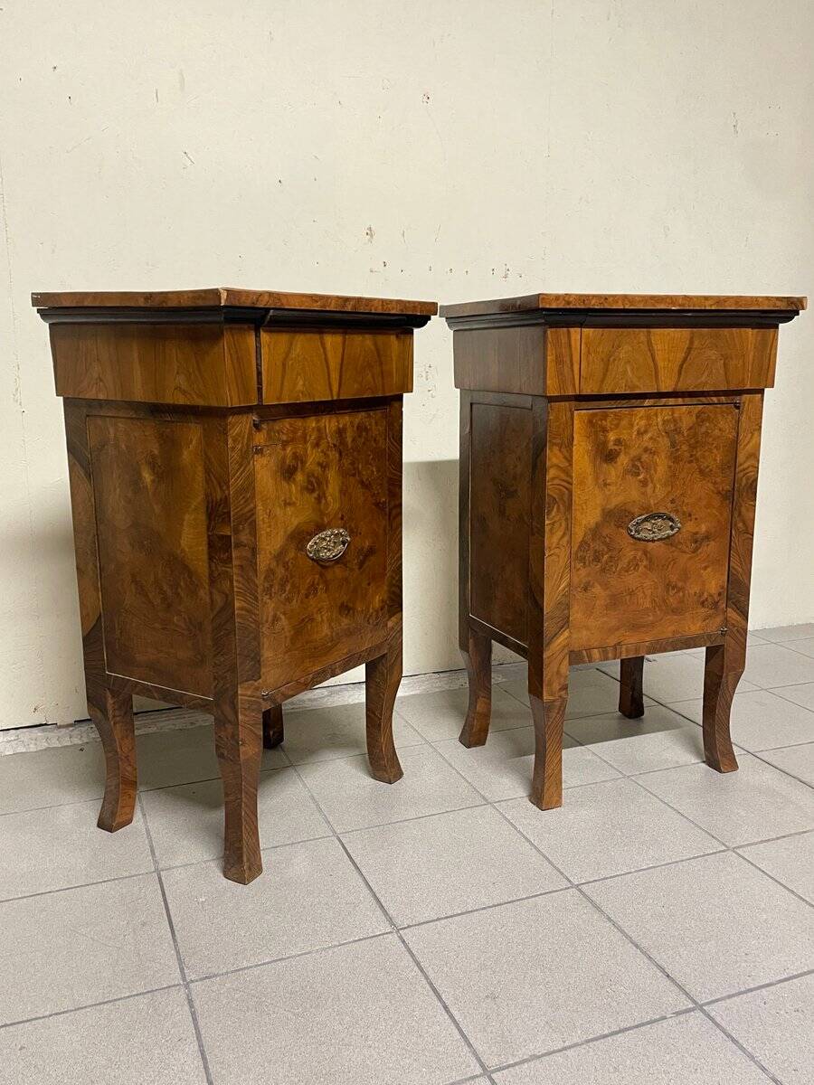 Comodini grandi Art Déco, Italia, anni '30, set di 2