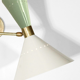 Articulable italian wall lamp sage green & white
