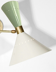 Articulable italian wall lamp sage green & white