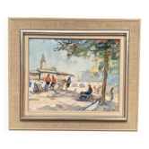 Original Swedish Oil on Panel – “City Motif” by Knut Norman – Signed – Vintage & Framed – 60 × 51 cm (23.6" × 20.1")