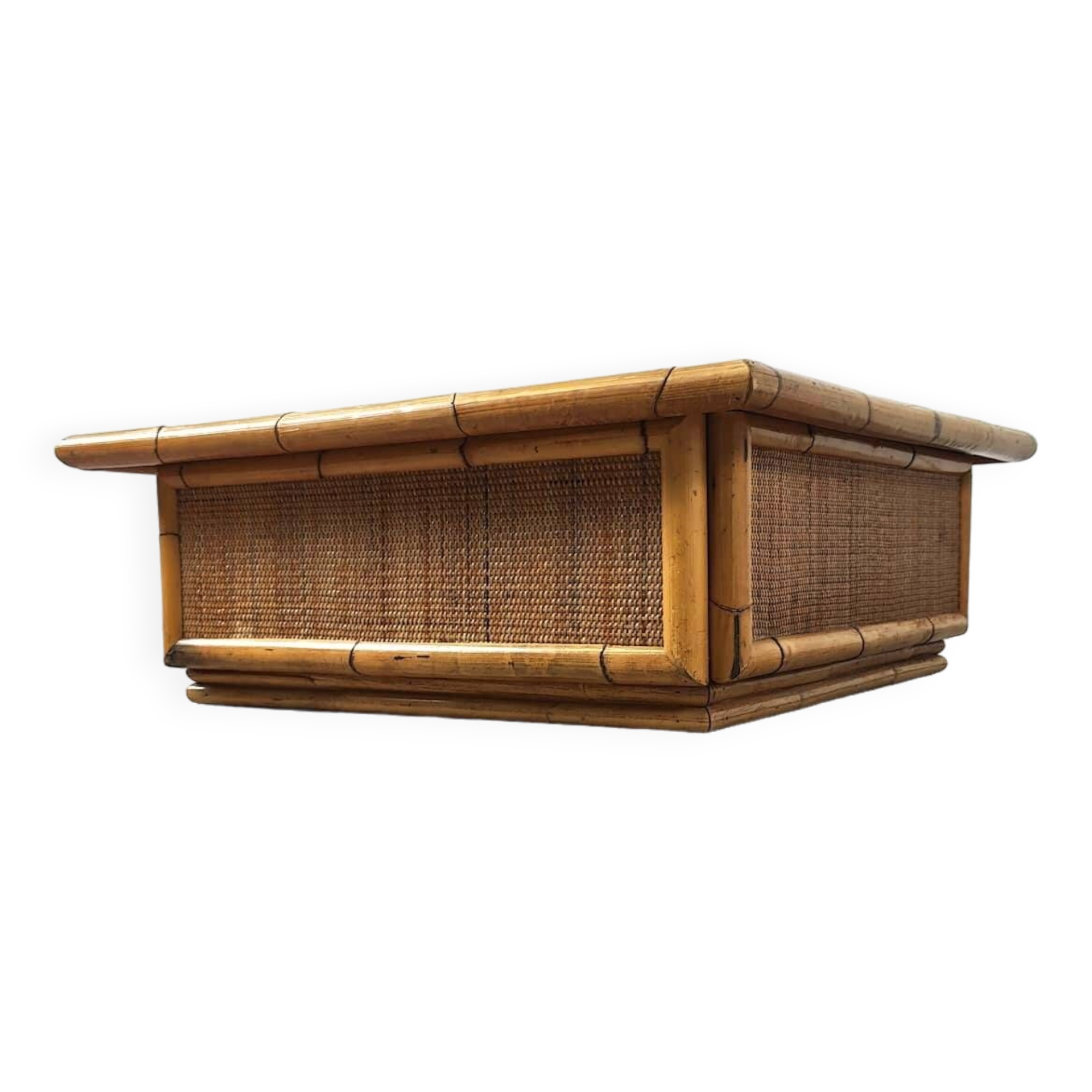 Bamboo coffee table by Dal Vera, 1970s