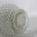 Vase carafe en verre décor pointe de diamant ananas