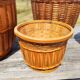 Lot de 4 cache pots en rotin vintage 