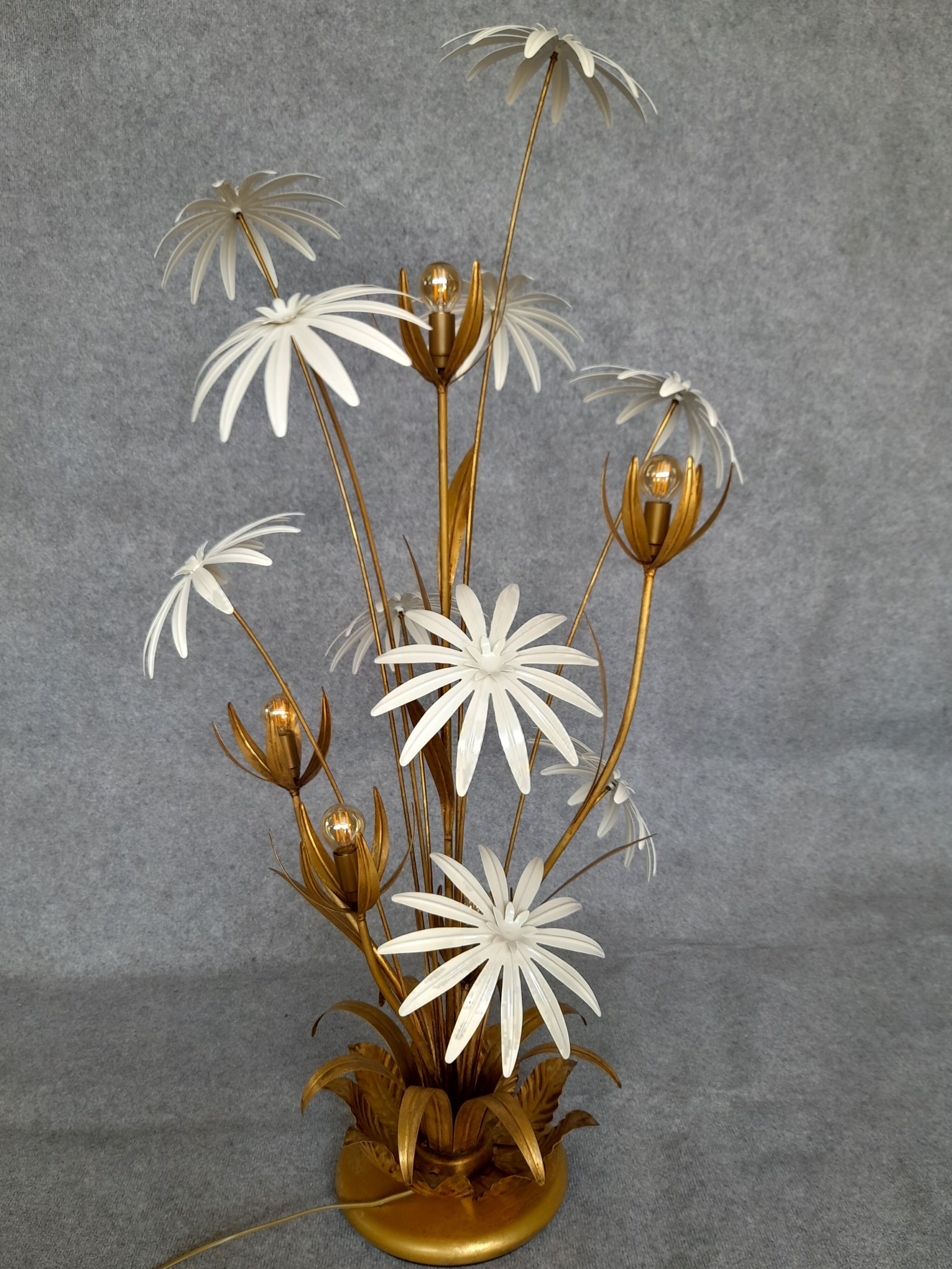 Vintage floral floor lamp hans kogl